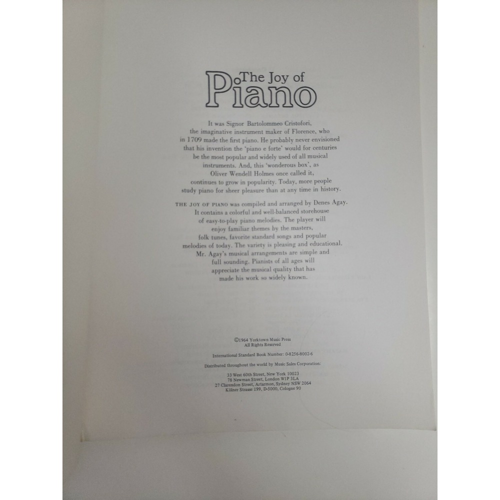 The Joy Of Piano with arrangements by Denes Again Vintage 1964 - Picture 3 of 6